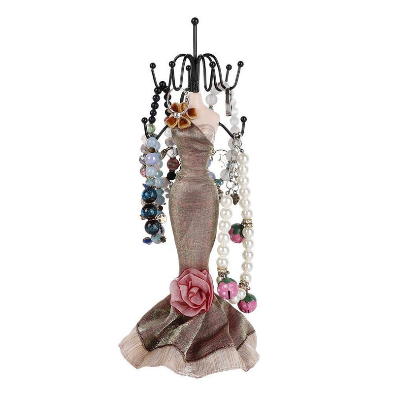 riteu Fashion Jewelry Display Stand, Hanging Jewelry Organizer Holder Human Model For Jewelry Towers - Girls & Women (Small Model) - Image 4